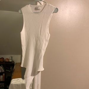 Ribbed white bodysuit